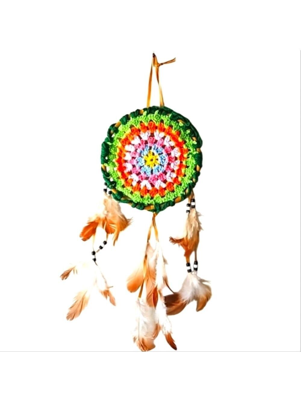 Multicolored Crochet Dreamcatcher Wall Decor Handmade